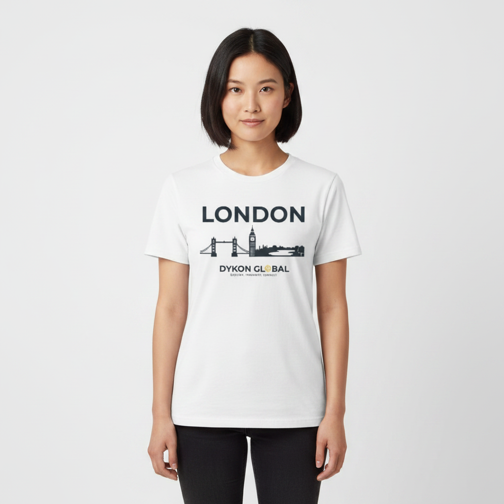 Dyukon Global London Tee with London skyline graphic