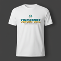 Singapore Tee — globe icon, SINGAPORE, Explore. Innovate. Connect.