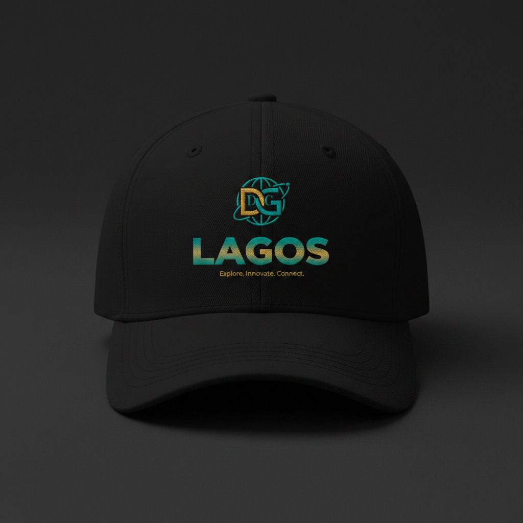 Dyukon Global Lagos Cap with DG logo and city branding