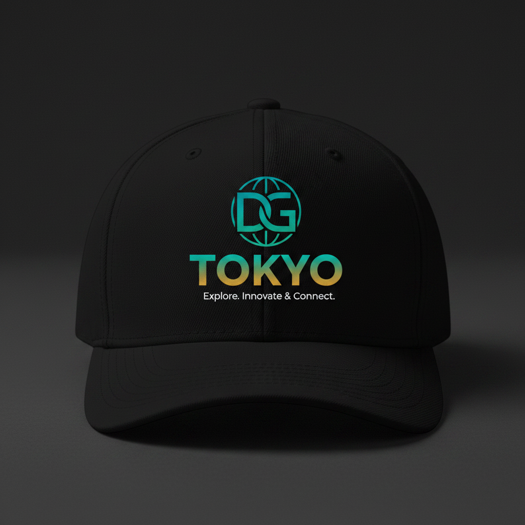 Dyukon Global Tokyo Cap with DG logo and city branding
