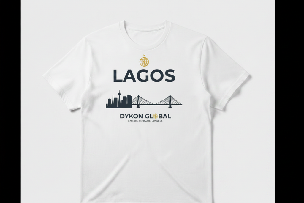 Lagos Wear Collection with Dyukon Global gold globe logo