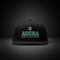 Accra Cap — globe icon, ACCRA, Explore. Innovate. Connect.