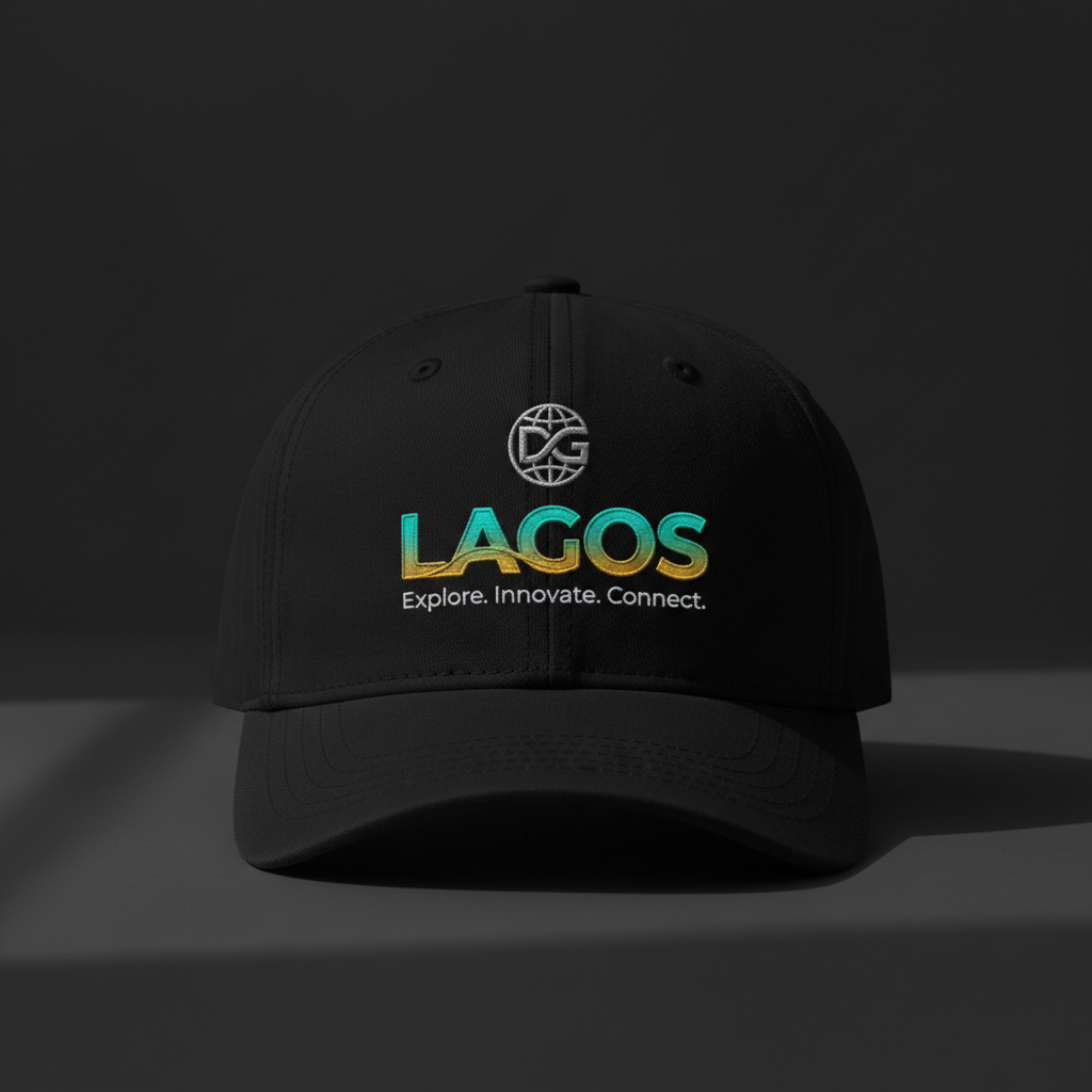 Lagos Cap — DG logo, LAGOS, and motto