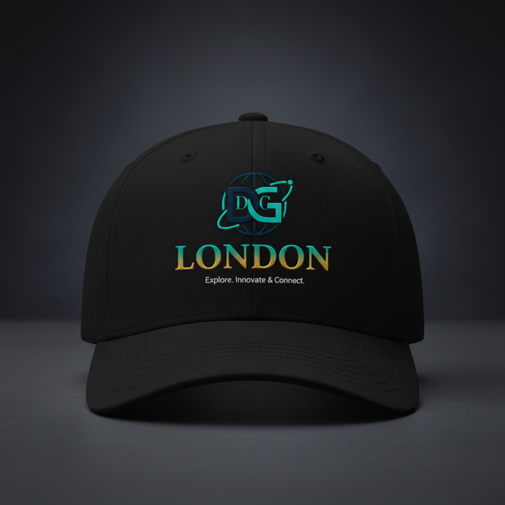 Dyukon Global London Cap with DG logo and city branding