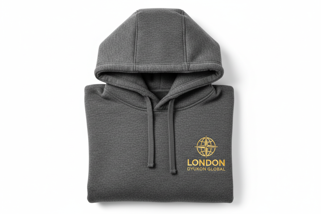 London Winter Collection with Dyukon Global gold globe logo